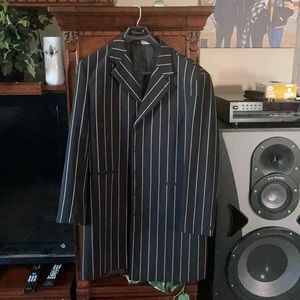 Men’s suit black with white stripes 3 items